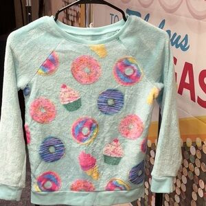 Justice Blue and Pink Donut Sweatshirt